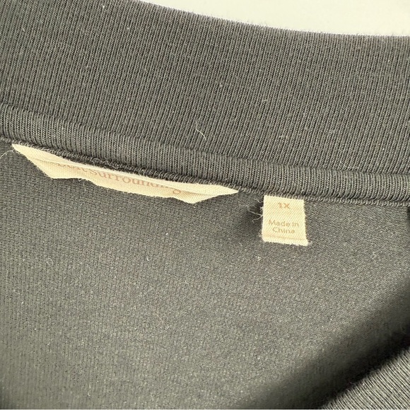 Soft Surroundings Women’s Top Black Long Cape Sleeve V-Neck Size 1X - Picture 8 of 11